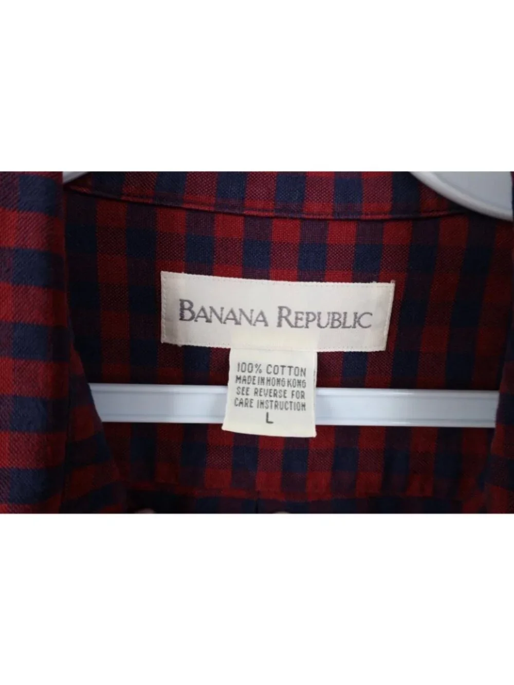 Vtg 90s Banana Republic Mens Large Faded Heavyweight Collared Button Down Shirt